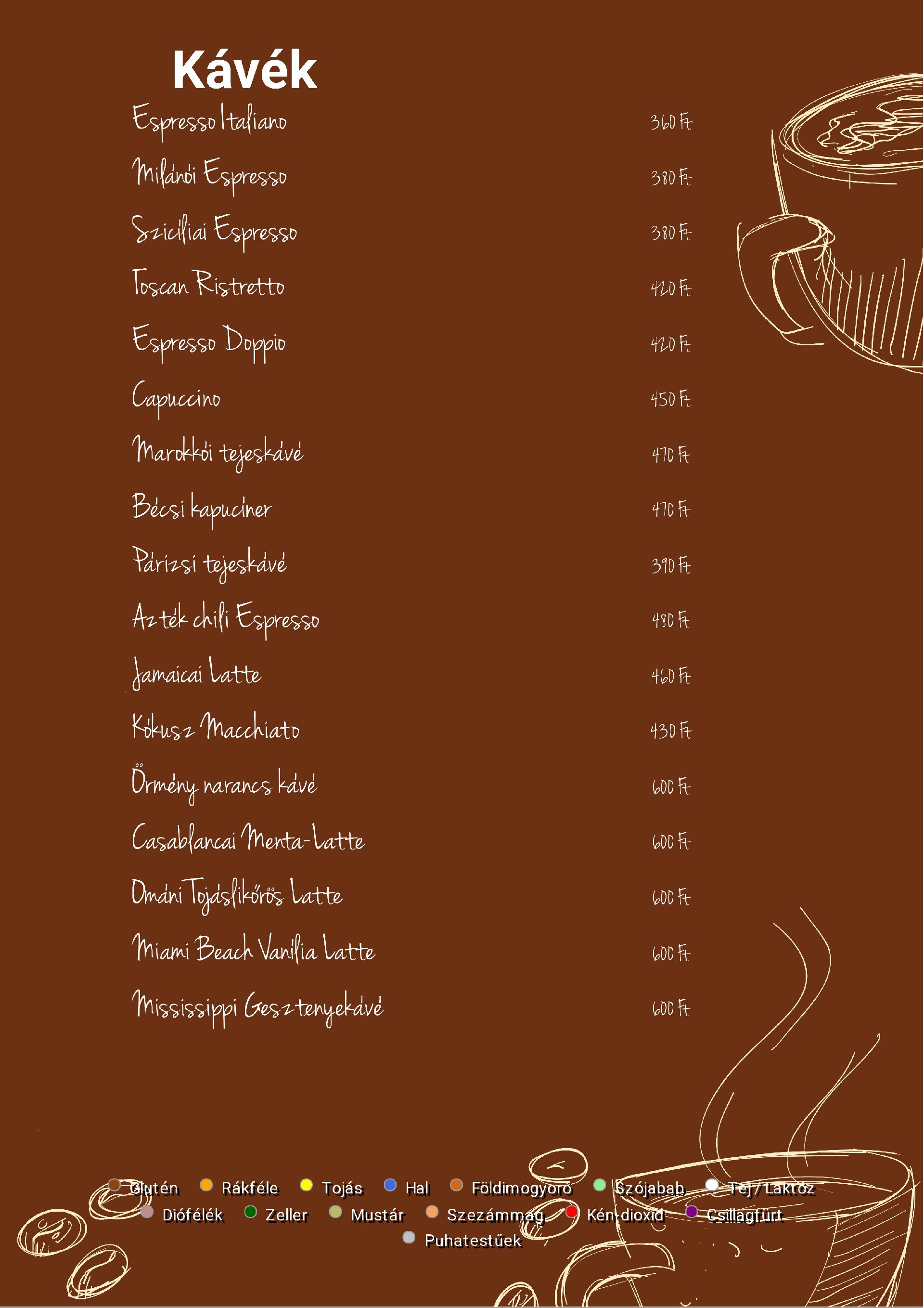 Bogota A4 menu 2
